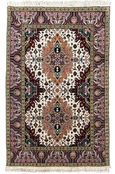 #7278 Persian Tabriz wool on cotton base